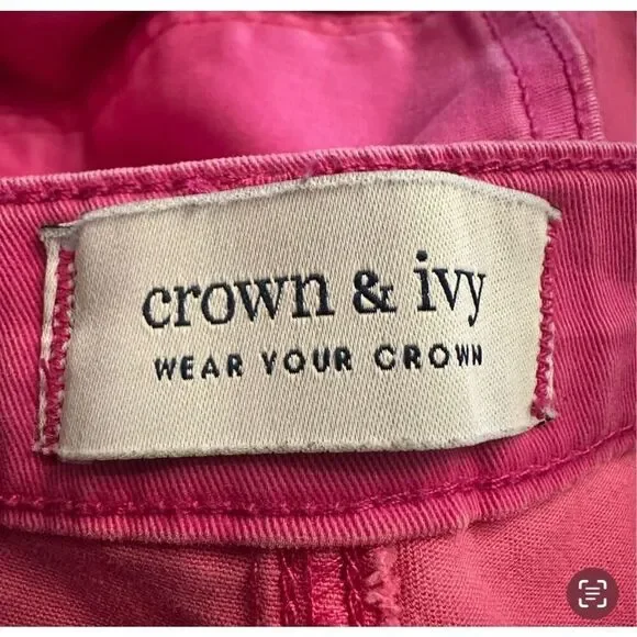 Crown & Ivy Hot Pink Skinny Pants Sz 22 - Picture 3 of 4
